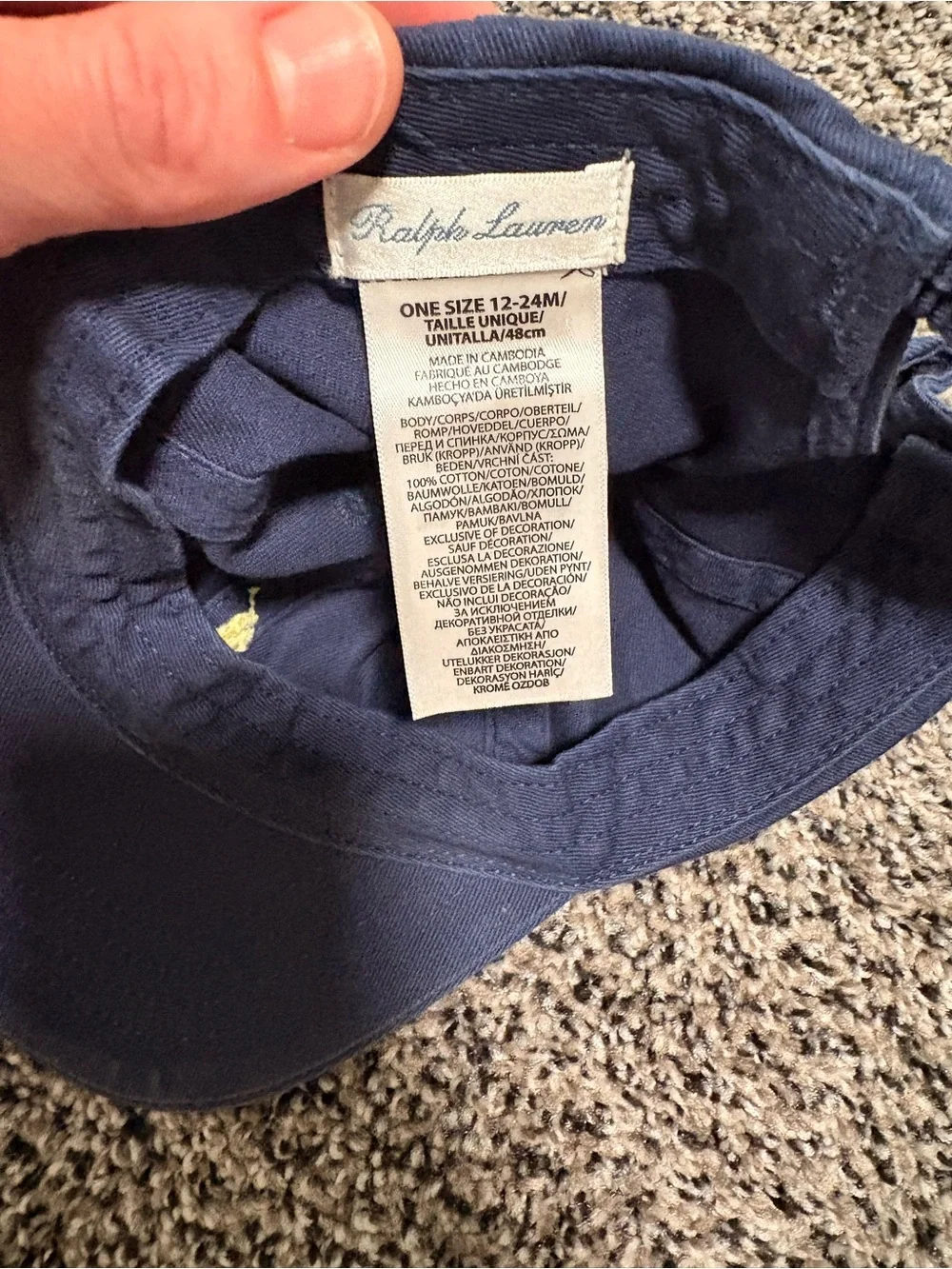 Ralph Lauren Bright Green Kids Polo with Navy Ball Cap